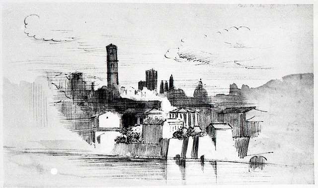 モロー《イタリアの風景》1858