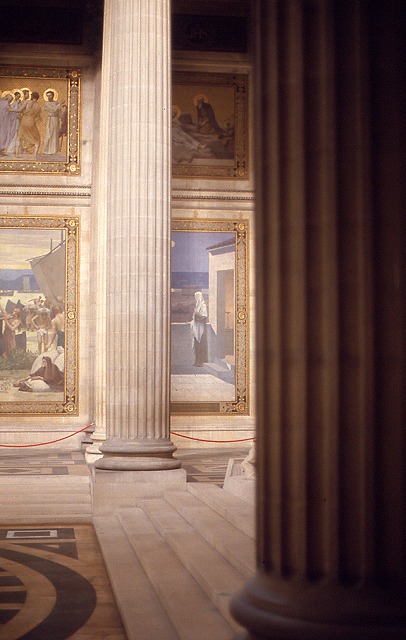 パンテオンでのシャヴァンヌ《眠れるパリを見守る聖ジュヌヴィエーヴ》(1898)とその周辺　1984年