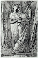 シャセリオー《屋外で腕を取り合う二人の女》1841-42頃