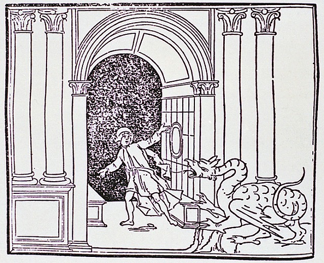 『ポリフィルス狂恋夢』への挿絵 1499 ヴェネツィア（邦訳 p.102）