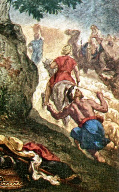 ドラクロワ《ヤコブの天使との争い》1861（部分）