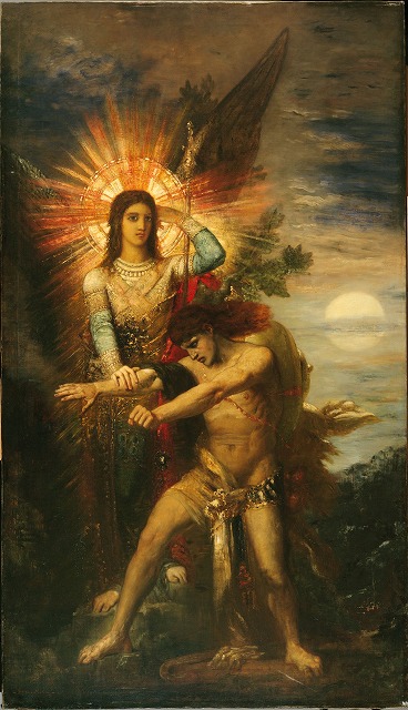 モロー《ヤコブと天使》1878