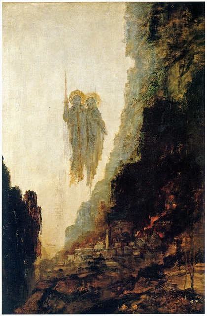 モロー《ソドムの天使たち》あるいは《ソドム》1885頃