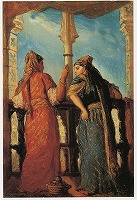 シャセリオー《バルコニーのユダヤ娘たち》1849