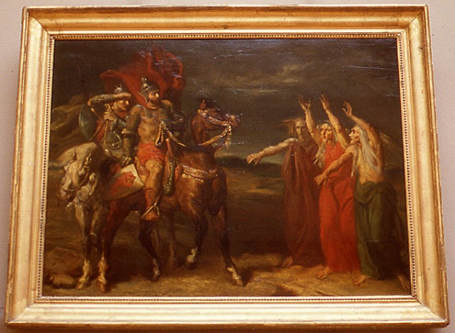 シャセリオー《マクベスと三人の魔女》1855