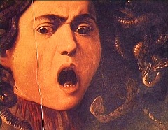 『吸血鬼ドラキュラ神戸に現わる』 1979　約1時間2分：カラヴァッジョ《メドゥーサの首》1598-99
