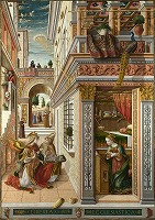 クリヴェッリ《聖エミディウスのいる受胎告知》1486