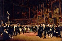 F-Jアイム《1824年のサロン閉会にあたり、美術家たちに褒賞を授与するシャルル10世》 1825