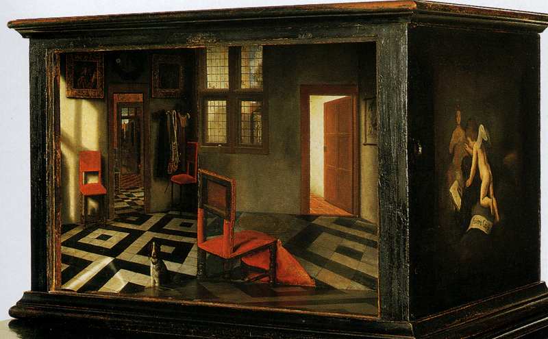 ホーホストラーテン《あるオランダの室内の眺めがある透視函》1656-62