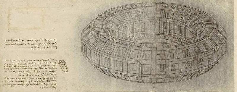 レオナルド・ダ・ヴィンチ 『アトランティコ手稿』よりマッツォッキオの素描　1478-1518