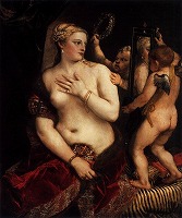 ティツィアーノ《鏡を見るウェヌス》1555頃