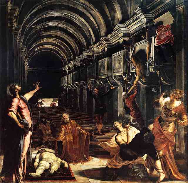 ティントレット《聖マルコの骸の発見》1562-66