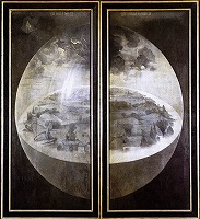 ヒエロニムス・ボス《快楽の園》両翼外面、1500-05年