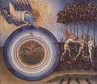 ジョヴァンニ・ディ・パオロ、《天地創造と楽園追放》、1445頃