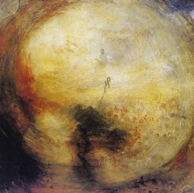 ターナー《光と色（ゲーテの理論）－洪水の後の朝－創世記を書くモーセ》　1843年頃