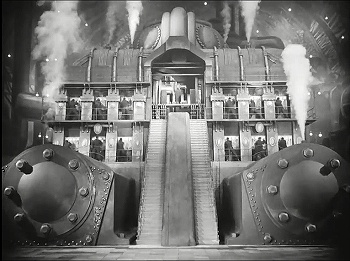 『メトロポリス』 1927、約12分：神殿風の機械