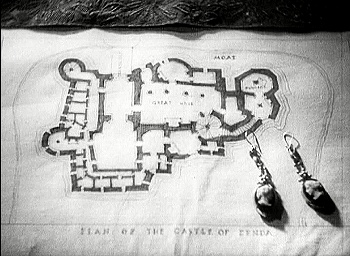 『ゼンダ城の虜』 1937、約1時間17分：城1階の平面図