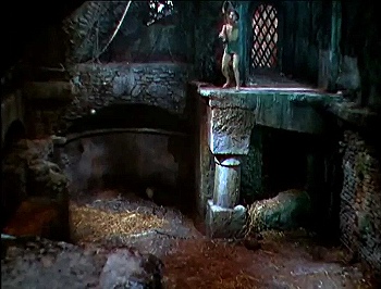 『バグダッドの盗賊』 1940、約17分：地下牢