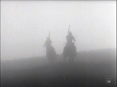 『蜘蛛巣城』 1957　約22分：霧の中で惑う二騎