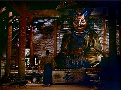 『鳴門秘帖』 1957、約49分：閻魔王像のある破れ寺