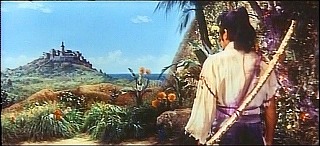 『大盗賊』 1963　約20分：遠くの丘の上に城