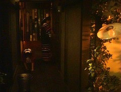『ＨＯＵＳＥ ハウス』 1977　約37分：暖簾の廊下　右に風呂　手前に蔵