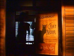 『麗猫伝説』 1983　約54分：玄関＋スタンラン《ロドルフ・サリのシャ・ノワール一座巡業》(1896)