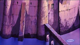 『ルパン三世　カリオストロの城』 1979　約16分：城　水面近くとローマ水道　上から