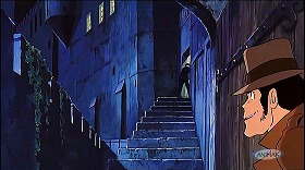 『ルパン三世　カリオストロの城』 1979　約33分：屋内への出入口への階段