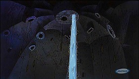 『ルパン三世　カリオストロの城』 1979　約47分：落とし穴の先の地下空間　下から