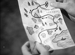 『わが青春のマリアンヌ』 1955　約19分：呼出状の絵地図