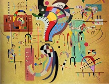 カンディンスキー《伴奏つきの中心》　1937