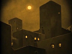 『ニーベルンゲン　第一部　ジークフリート』 1924　約1時間17分：ブルグントの城、夜