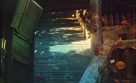 『草迷宮』 1978　約18分：階段を落ちてくる手鞠