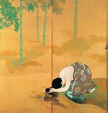 鏑木清方《黒髪》 1917（大正6）：右隻第三扇・第四扇