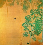 鏑木清方《黒髪》 1917（大正6）：左隻第三扇・第四扇