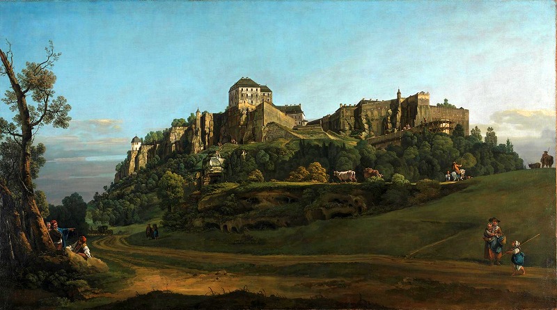 ベッロット《北西から見たケーニヒシュタイン要塞》 1756-58