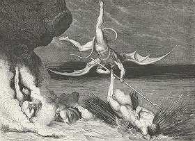 ドレ《ダンテ・アリギエリの『神曲・地獄篇』第22歌124-126節》 1861