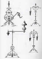 《薪架、灯り台》 ヨーゼフ・フェラー『伝統的な鉄細工のデザイン』(1892-99/2005年)より(p.75)