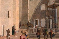 ジェンティーレ・ベッリーニ＋ジョヴァンニ・ベッリーニ《エジプトのアレクサンドリアの広場での聖マルコの説教》（部分） 1504-07 