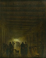 ユベール・ロベール《サン=ラザール牢獄の廊下》 1794年