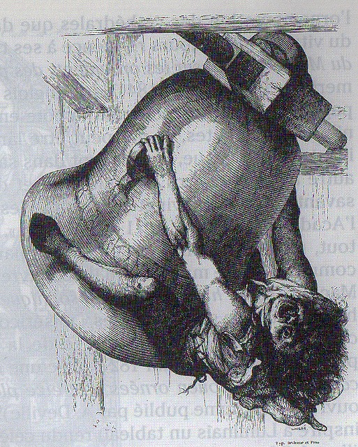 ルイ・スタネイユ（シュタインハイル）《鐘撞きカジモド》（ユゴー『ノートル=ダム・ド・パリ』第四編扉絵） 1844