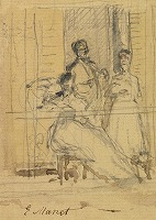 マネ《『バルコニー』のための習作》 1868年