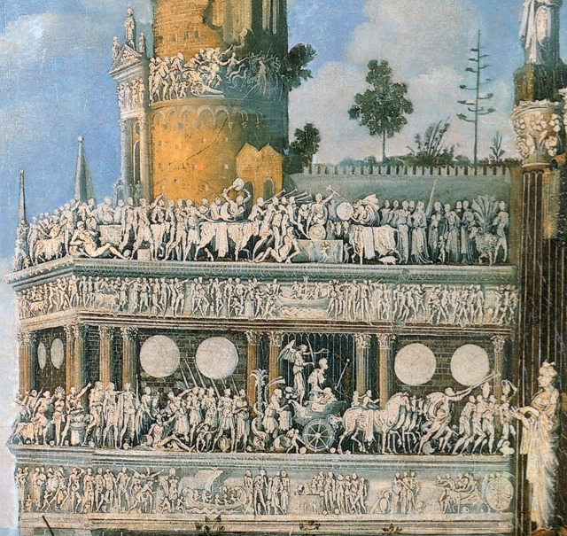 モンス・デジデリオことフランソワ・ド・ノメ（ノーム）《聖ゲオルギオスの竜退治伝説のある幻想的建築》（部分） 1622