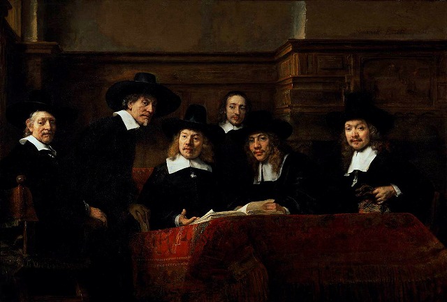 レンブラント《織物商組合幹事たち》1662
