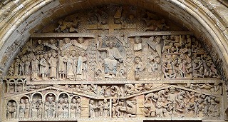 《最後の審判》のティンパヌム、コンクのサント=フォワ修道院附属聖堂　12世紀頃