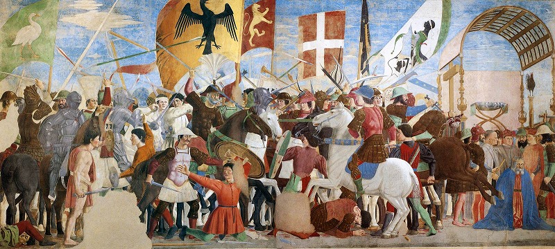 ピエロ・デッラ・フランチェスカ《ヘラクリウスとホスロー2世の戦い》1452-66