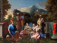 プッサン《アキレウスとリュコメーデースの娘たち（スキューロスのアキレウス）》 1656