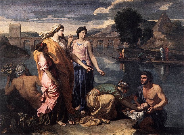 プッサン《水から救われるモーゼ》1638