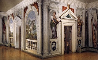 ヴェロネーゼ　ヴィッラ・バルバロの十字の間のフレスコ 1560-61